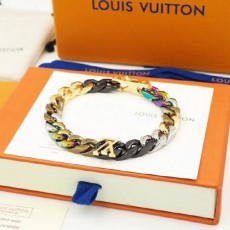 루* 체인 링크 패인 티타늄 스틸 팔찌