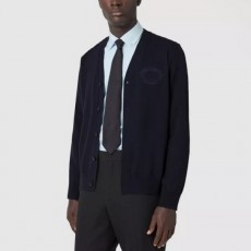 오크 리프 크레스트 자수 가디건