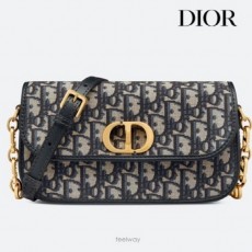 디* 몽테인 30 애비뉴 오블리크 자카드 복스백30 MONTAIGNE AVENUE 백 ㅡ블루 Oblique 자카드