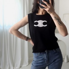 셀** 세미크롭 니트 나시