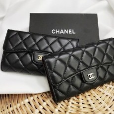 샤* 램스킨 3단 플랩 장지갑