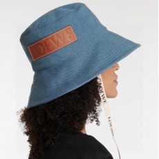 로** 2023 블루 가죽 네임 로고 모자