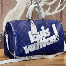 루* 23SS 로고 프린트 블루 키폴 여행구