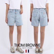 톰* 23SS 삼선로고 패치 연청 여성 하프진