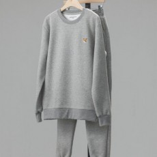 메* 키츠네 남여공용 드레스드폭스 기모 맨투맨 조거 셋