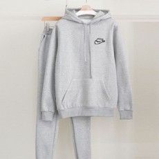 나** 남여공용 클럽 기모 후드 티셔츠 & 기모 조거 팬츠 셋
