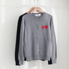 꼼* 여성 더블하트 로고 라운드 니트 가디건 (여성)