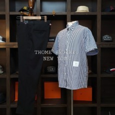 톰* 클래식 라인 시그니쳐 삼단엥커 웨일스트라이츠셔츠+웨일 슬렉스