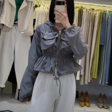 미*** 크롭 바게트 바람막이 ✔수입풀 (여성)