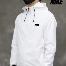 나** 후드 우븐 재킷 바람막이