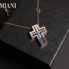 다*** 벨에포크 블루 아이스버그 다이아몬드 목걸이(핑크골드)