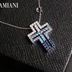 다*** 벨에포크 블루 아이스버그 다이아몬드 목걸이(실버)