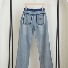 프** 수입 여성 빈티치 스트레치 데님 와이드 팬츠