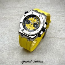 오데마** 로얄오크 오프쇼어 다이버 크로노그래프 엘로우다이얼