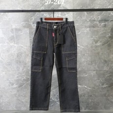 디* 생지 포켓 디테일 일자 청바지 (흑청)