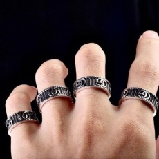 구* 마몬트 더블 G 실버 반지