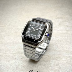 까르** 최신상 산토스 드 까르** 블랙다이얼