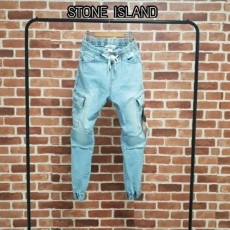 워싱 올밴딩 카고 팬츠