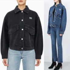 미*** 영문로고 데님자켓 (여성용)