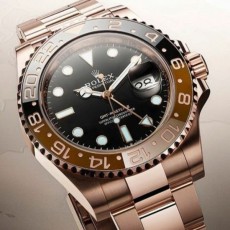 로** GMT-MASTER II 오이시터 에버로즈 골드