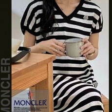 줄줄 펀칭 브이넥 반팔 롱 니트 원피스(8632)