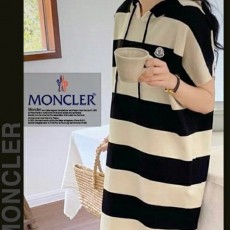 큰줄 후드 반팔 롱 니트 원피스(8633)