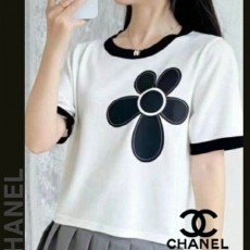 샤* 꽃나염 반팔 니트 (8814)