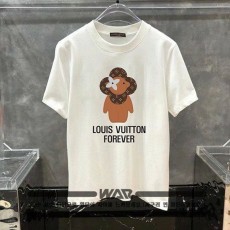 루* 루이 인형 패턴 레터링 티셔츠