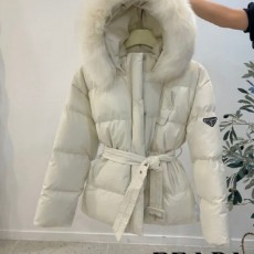 프** 리얼 퍼 벨트 패딩