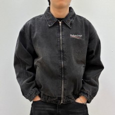 발**** 웨이브로고 백로반 빈티지자켓