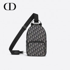 디* 남자 백팩 라이더 미니 슬링 디올 오블리크 자카드 베이지 블랙 1ESBO0