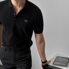 프** 삼각로고 머슬 카라니트반팔