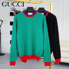 구* 배색 골지 라운드 니트