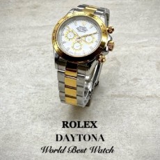 로** 최신상 데이토나 화이트다이얼 콤비 오토무브