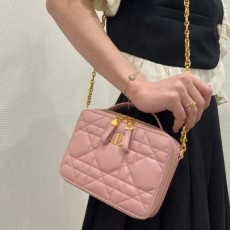 디* 고급 카로 박스 체인 백 핑크