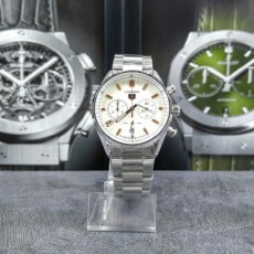 태그*** 까레라 호이어02 크로노 그래프. 실버화이트(주지훈)