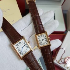 까르** 탱크솔로 금장 밤가죽밴드 시계 -커플-