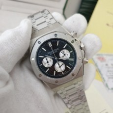 오데마** 로얄오크 크로노 검판 실버