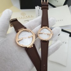 구* 인터락킹 자개판 밤가죽밴드 시계 -커플-