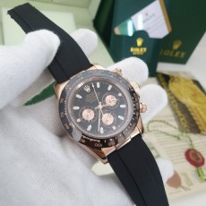 로** 데이토나 검판 금장 러버밴드 시계