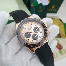 로** 데이토나 금판 금장 러버밴드 시계