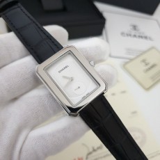 샤* 보이프랜드 흰판 은장 가죽밴드 시계