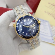 오** 씨마스터 300 물결 청판 콤비 메탈