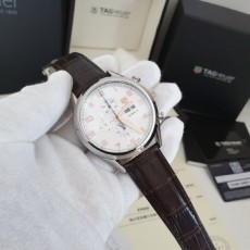 태그*** 칼리브16 데이데이트 은장 밤가죽밴드 시계