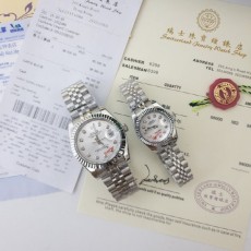 로** 텐포인트 은판 실버 메탈시계