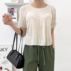 썸머 데일리 오트밀 반팔니트