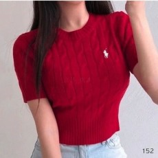 폴* 라운드 꽈배기 여름 반팔 니트