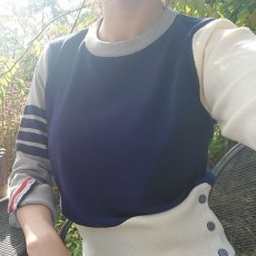 THOM BROWNE 톰브라운 배색니트