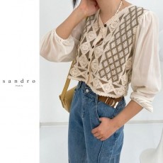SANDRO 산드로 에스닉 뜨개 가디건