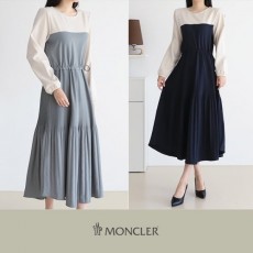 MONCLER 몽끌레어 ROUND STRING LONG PLEATED SKIRT DRESS
